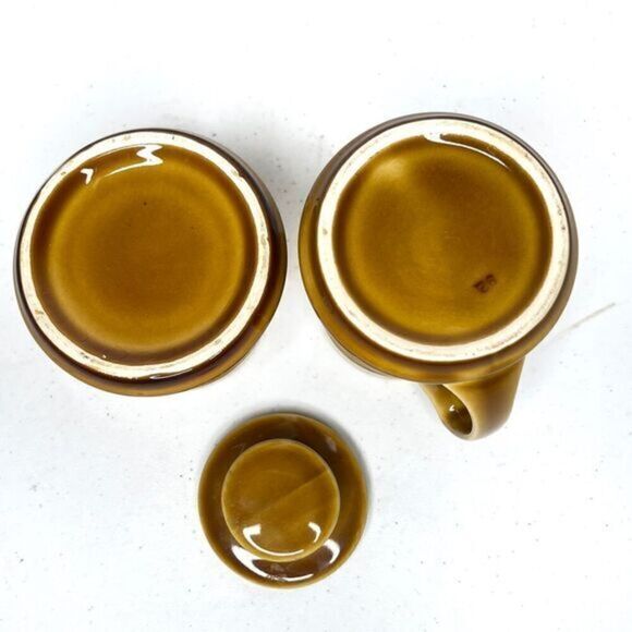 Vintage Castilian by Coventry‎ Granada Sugar & Creamer Brown Design Gold Body - Picture 7 of 8